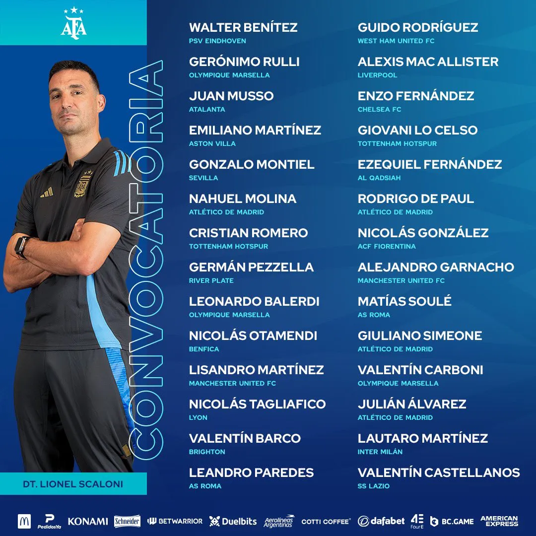 Lionel Scaloni presenta la lista de convocados para las próximas Eliminatorias sin Messi ni Di María, con sorpresas como