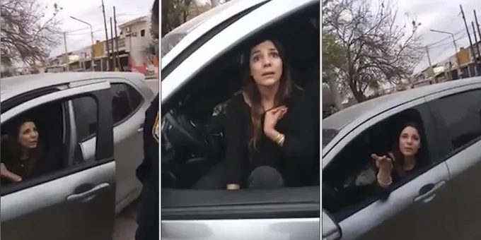 VIDEO: Violó la cuarentena, chocó y quiso zafar diciendo que es la sobrina de un gobernador
