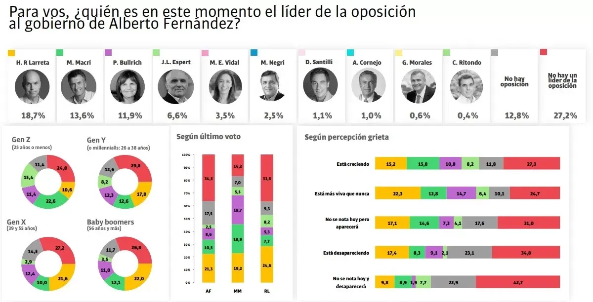 ¿Quién es el líder de la oposición, según esta encuesta?