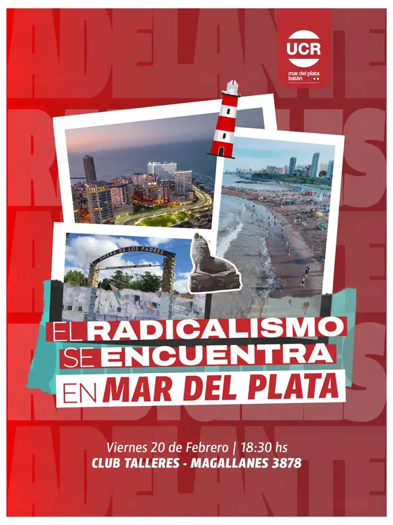 Convocatoria al encuentro del radicalismo en General Pueyrredón.