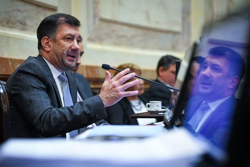 Kueider votando ley bases