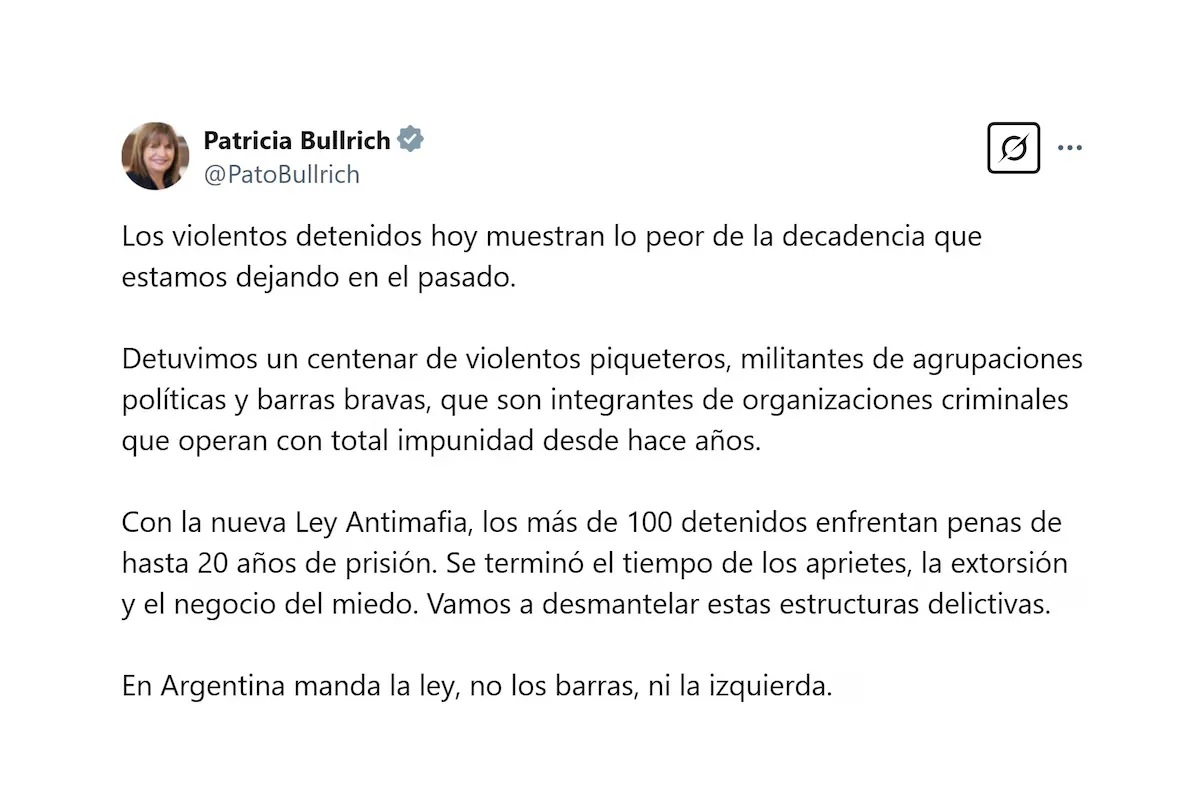 Bullrich twitter