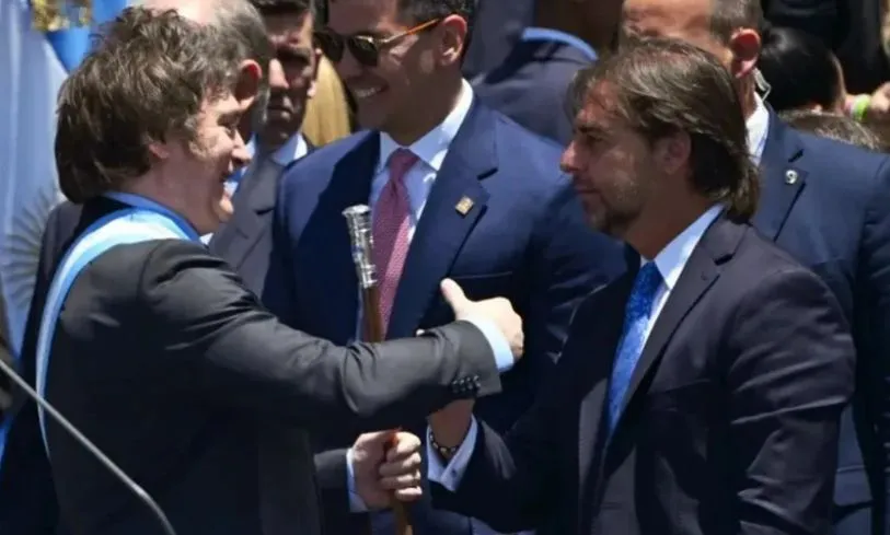 Javier Milei y Luis Lacalle Pou