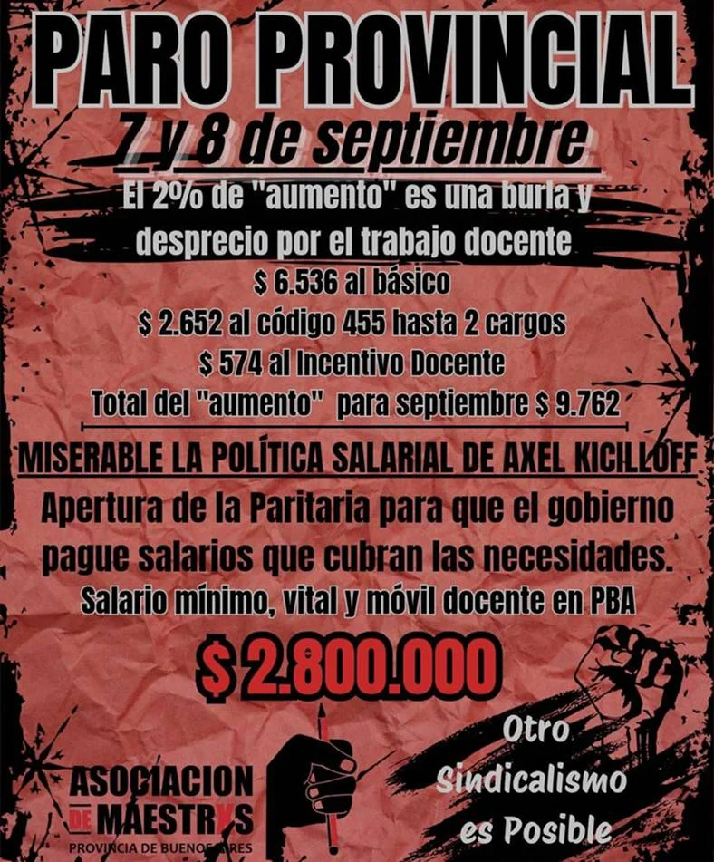 Docentes disidentes vuelven a la protesta: movilización al IOMA y nuevo paro en la Provincia.