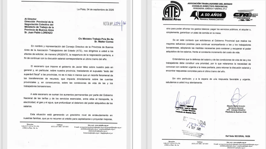 ATE PBA solicitó la reapertura paritaria