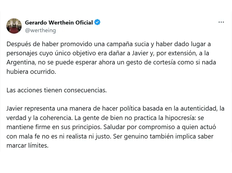 Gerardo Werthein Oficial