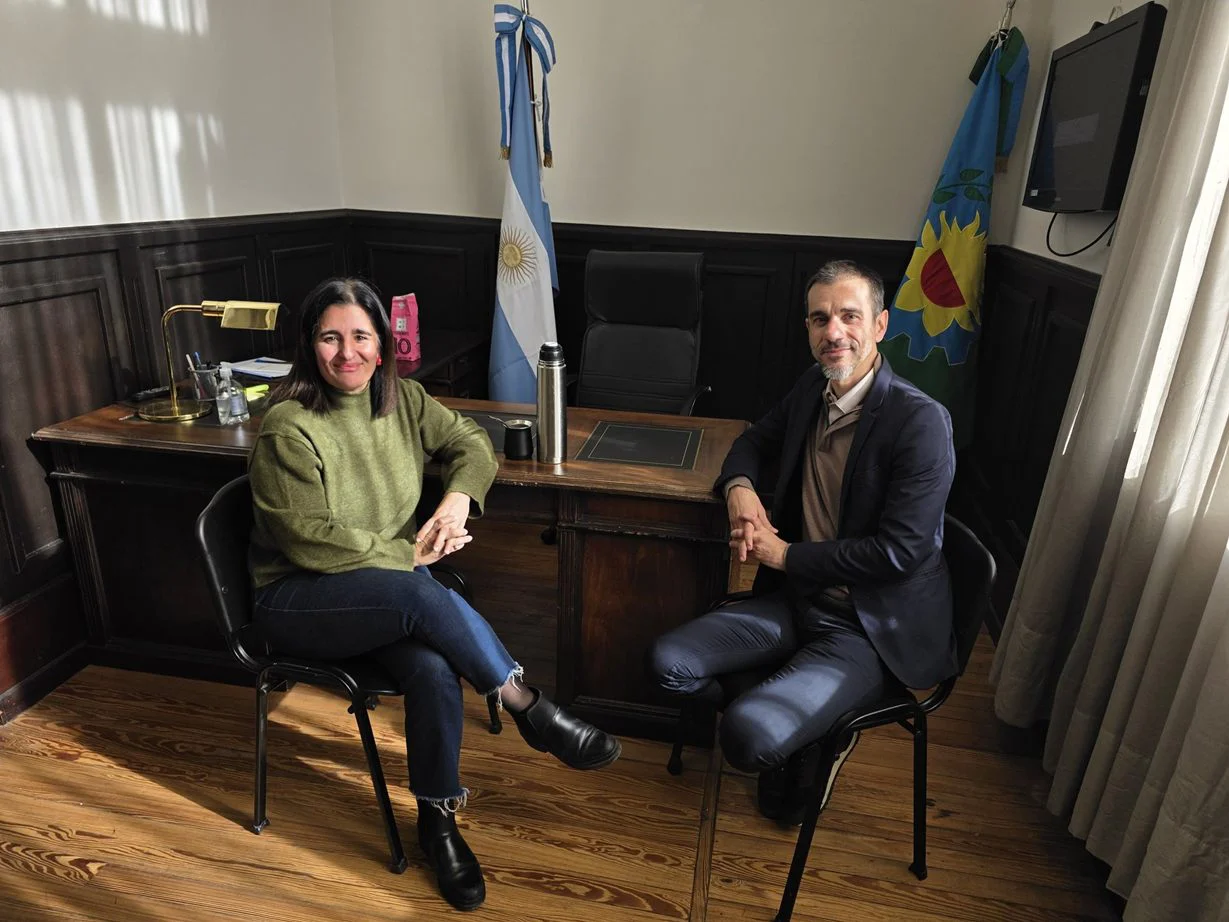 Petrecca se reunió con la titular de la Coalición Cívica bonaerense Maricel Etchecoin.