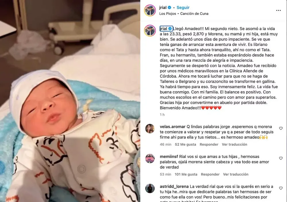 Morena Rial presentó a Amadeo: mirá las tiernas imágenes