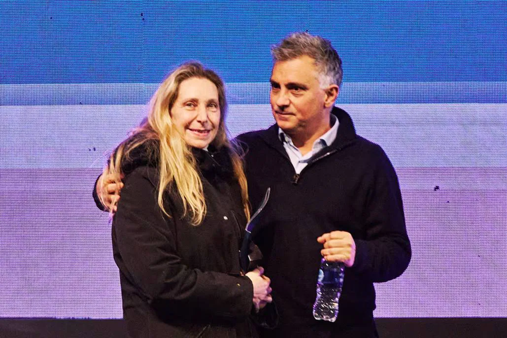 Karina Milei y Sebastián Pareja