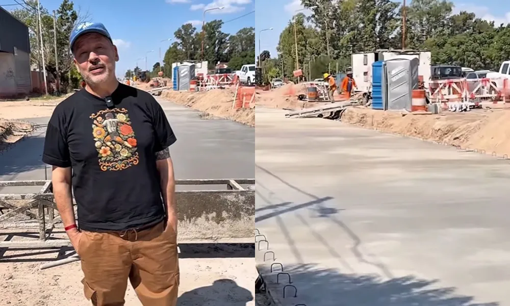 Menéndez recorrió obras clave que transforman la circulación y la seguridad en Merlo