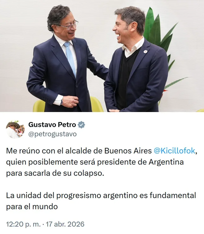 Tweet de Gustavo Petro