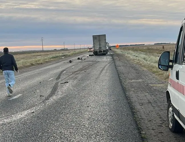 Fuerte accidente en Ruta 3 a la altura de Coronel Dorrego