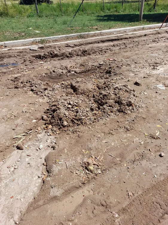 Estado de caminos en barrios de Adolfo Alsina