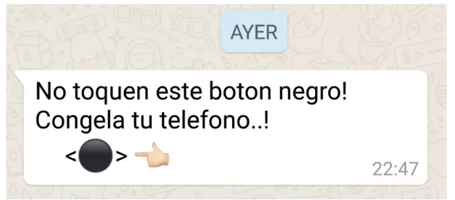 Whatsapp: un botón negro puso en alerta a miles de usuarios