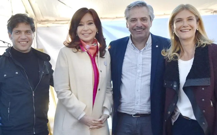 Cristina, Alberto, Kicillof y Magario reunidos con sindicalistas en el microcentro
