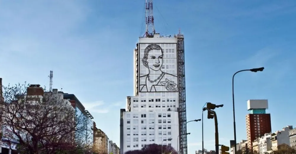Mural de Eva Perón en Desarrollo Social