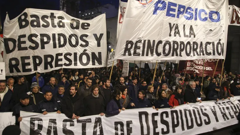 Trabajadores de Pepsico despedidos.