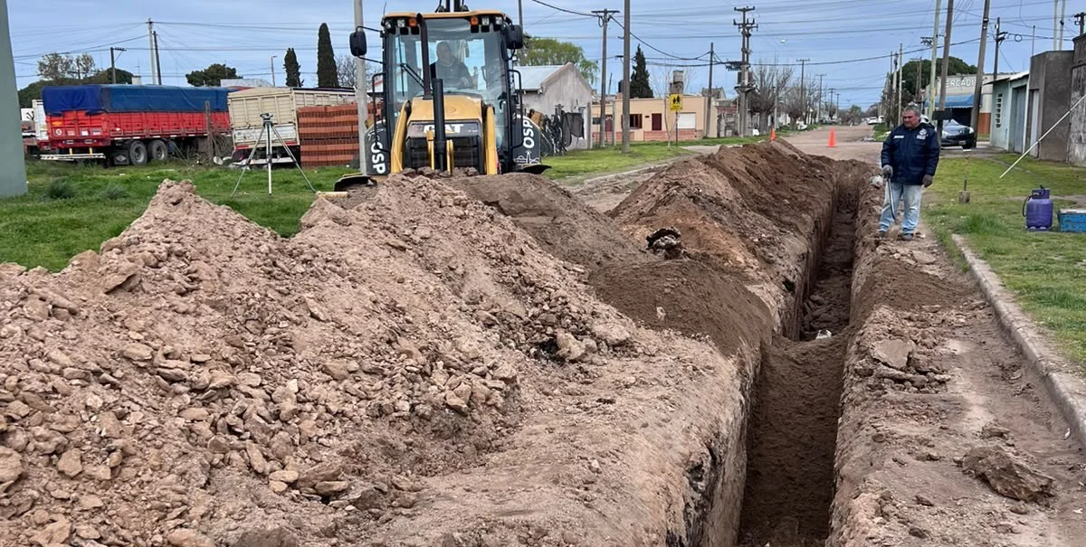 Concluyó la obra de la colectora cloacal, clave para el Barrio Norte