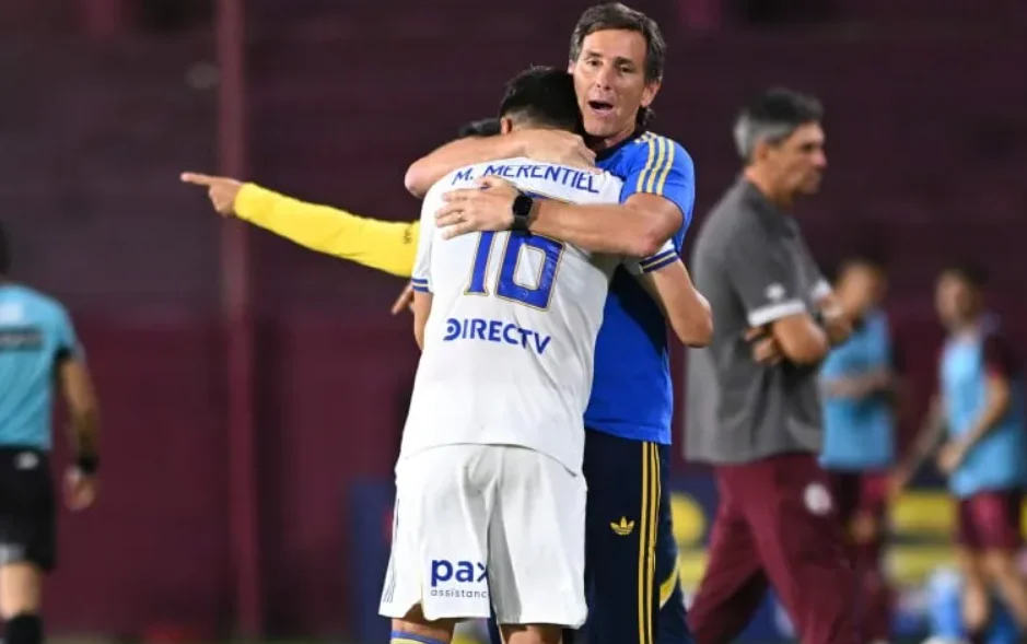Úbeda celebró el triunfo de Boca.