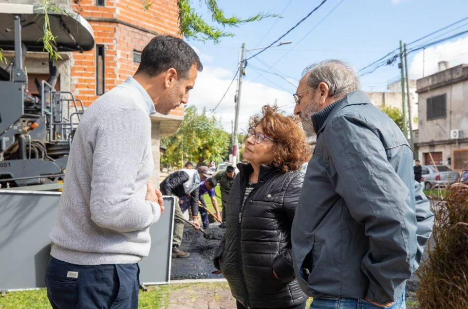 Álvarez recorrió obras en Lanús.