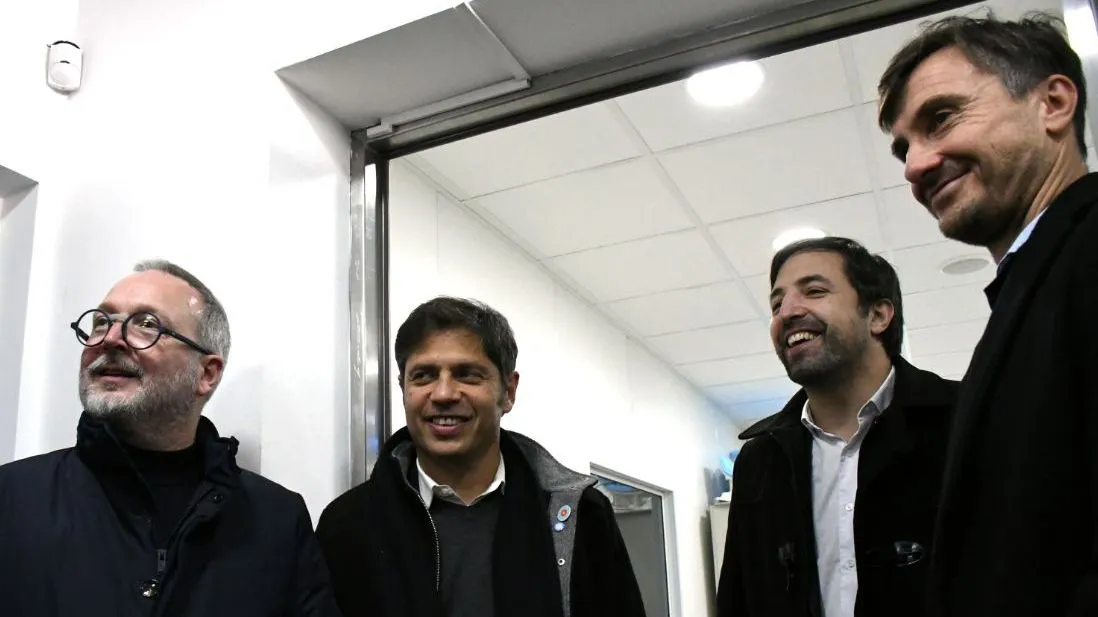 Kicillof junto a Lucas Ghi Nicolás Kreplak y Martín Sabbatella