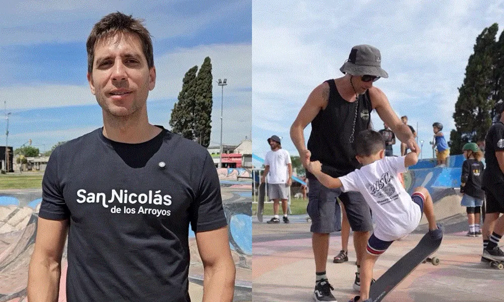 Passaglia destacó la renovación del Skatepark de San Nicolás .