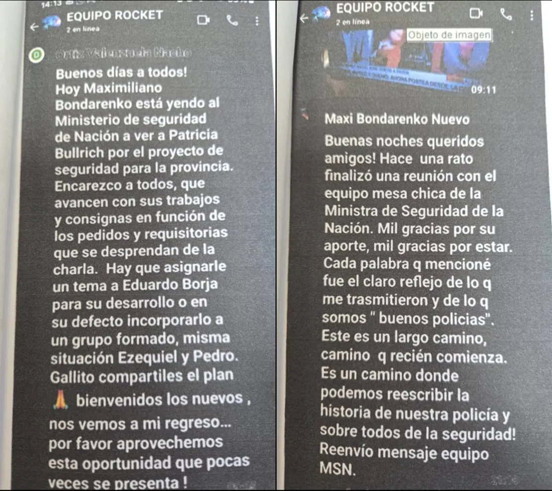 La denuncia por complot policial y los chats del escándalo