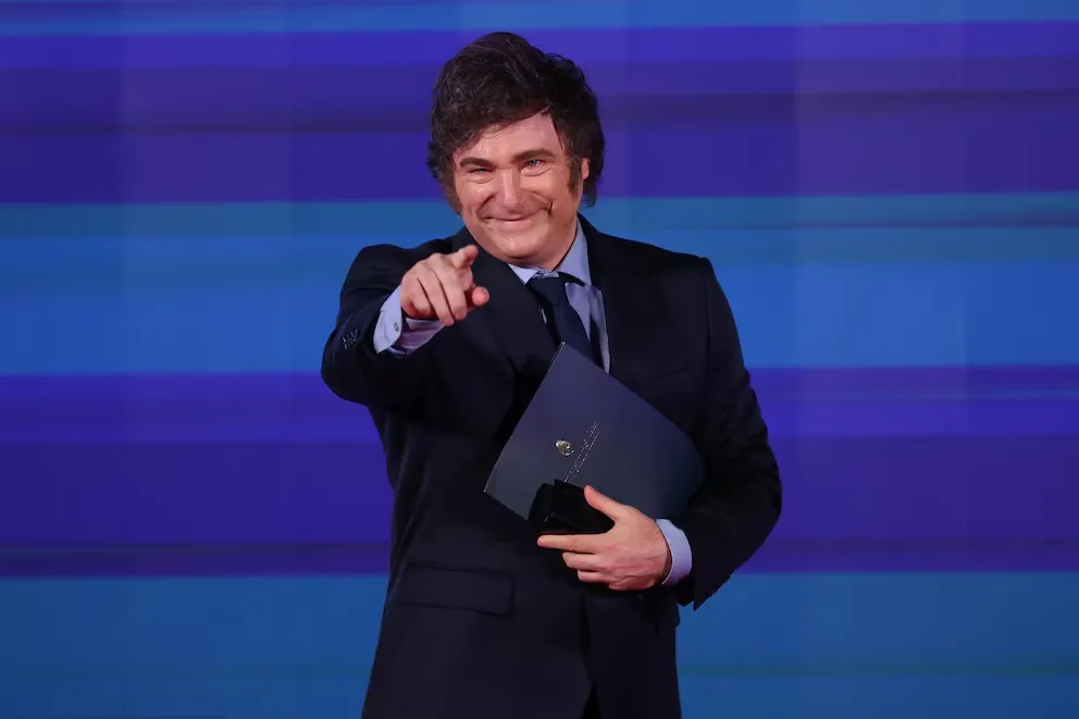 Milei Javier Fondo Azul