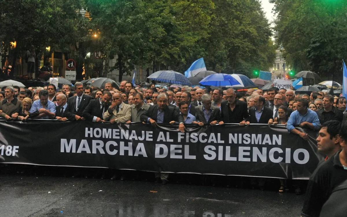 Marcha del silencio en homenaje al fiscal Nisman