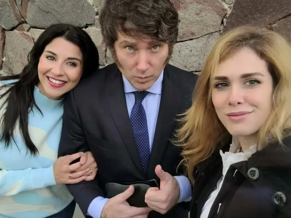 Marcela Pagano, Lilia Lemoine y Javier Milei