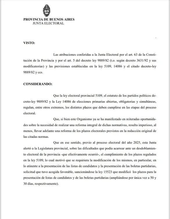 Junta Electoral PBA
