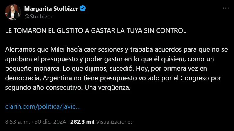 Stolbizer Tweet