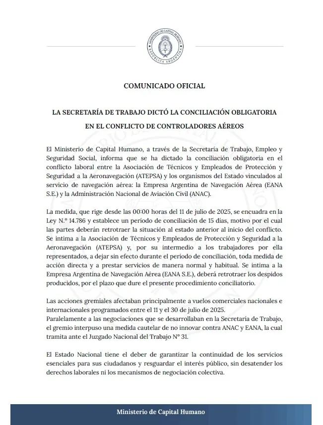 Secretaría de trabajo Conciliación obligatoria