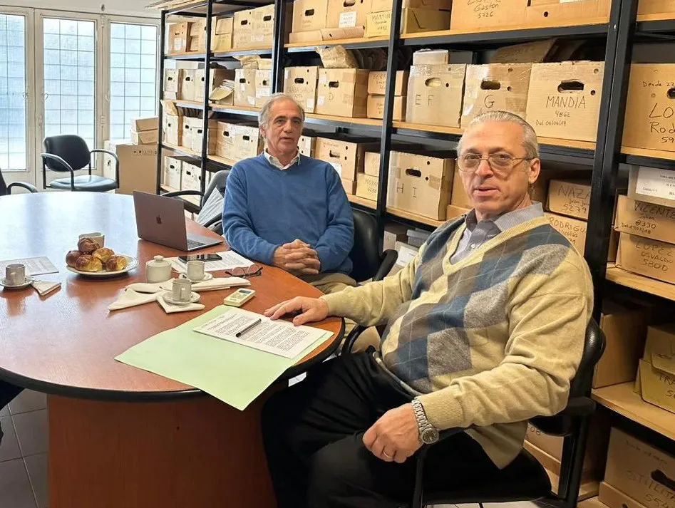 Alejandro Lucini, consejero, y Carlos Colángelo, presidente del Consejo Profesional de Química PBA