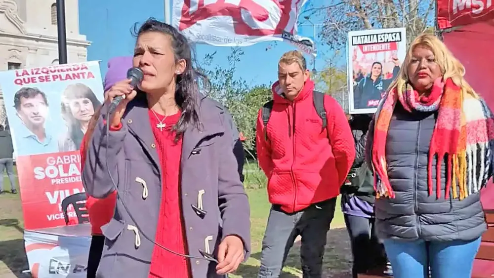 Natalia Espasa, candidata del FIT-U en Pilar