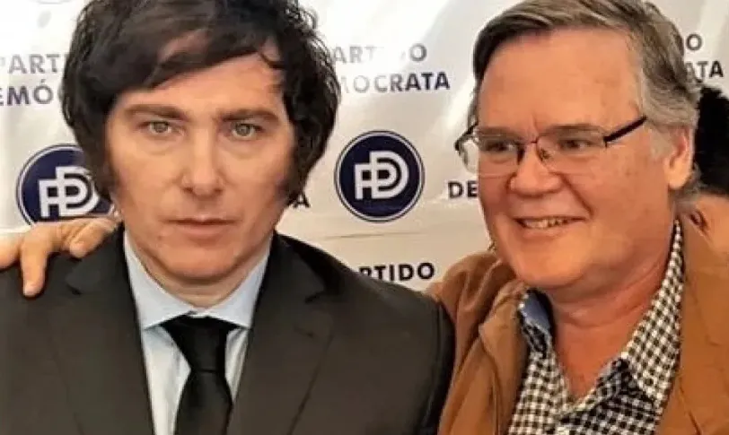 Junto a Milei Guillermo MacLoughlin, dirigente del Partido Demócrata y ex candidato de Avanza Libertad