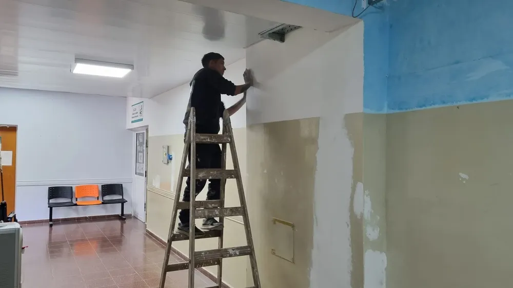 Avanzan las obras en el hospital de Rojas.