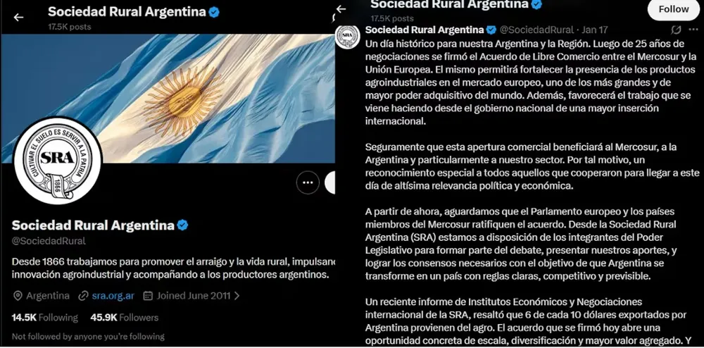 Sociedad Rural Argentina Acuerdo Mercosur UE