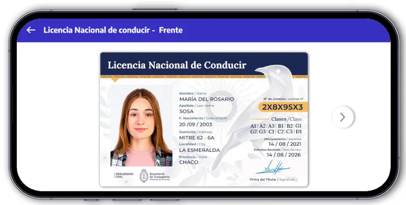 Licencia de conducir digital
