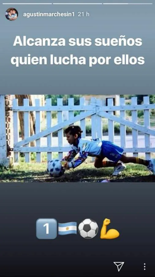 Posteo de Agustín Marchesín en IG