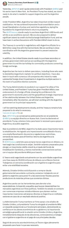 Declaración de Bessent