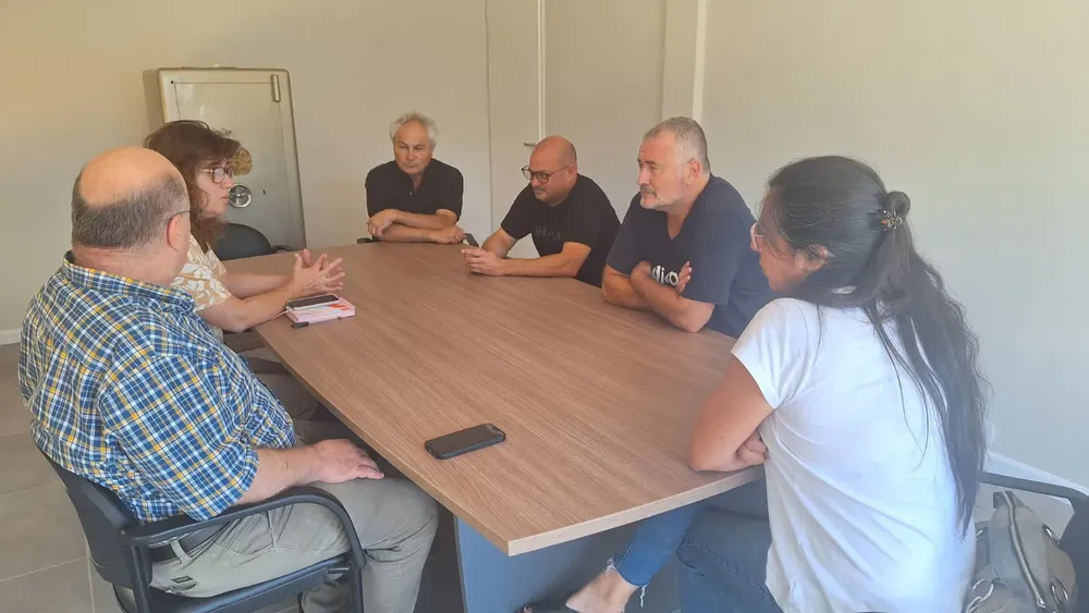 Poletti puso el foco en la obra de la Escuela Técnica de Pérez Millán.