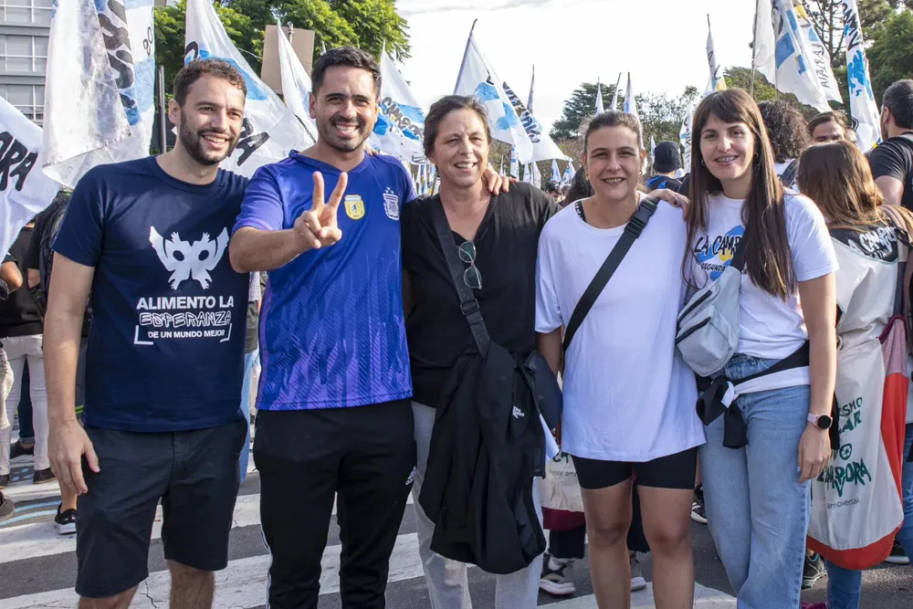 Villagrán en la marcha del 24M.