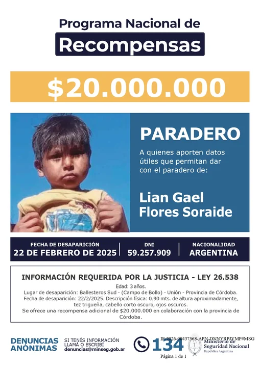 Recompensa Lian Flores