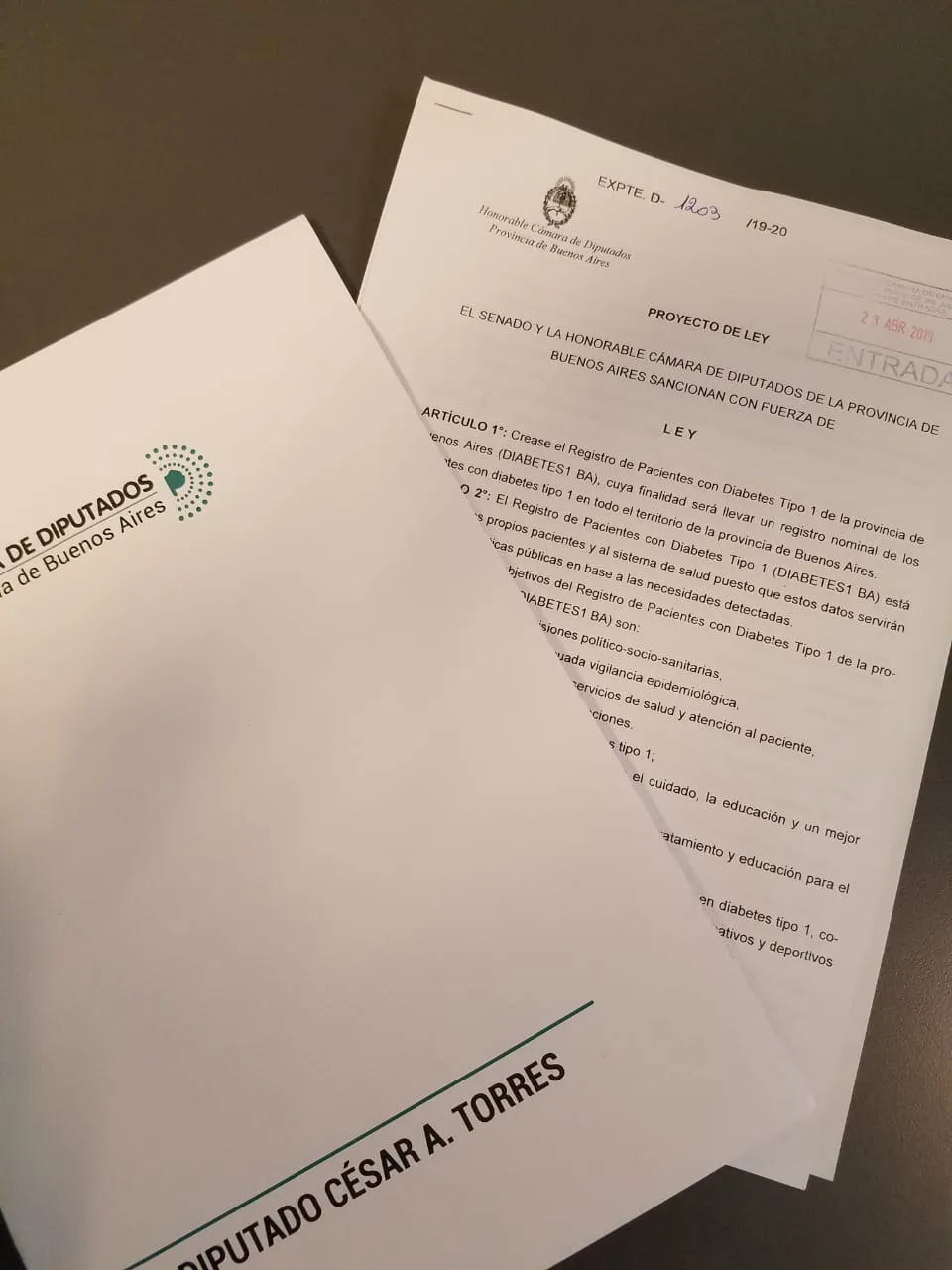 El diputado Torres propone crear un registro de pacientes con diabetes tipo 1