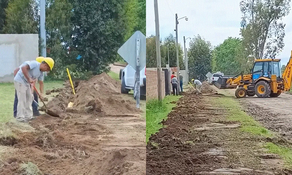 Avanzan las obras de nuevas extensiones de gas natural en Guaminí.
