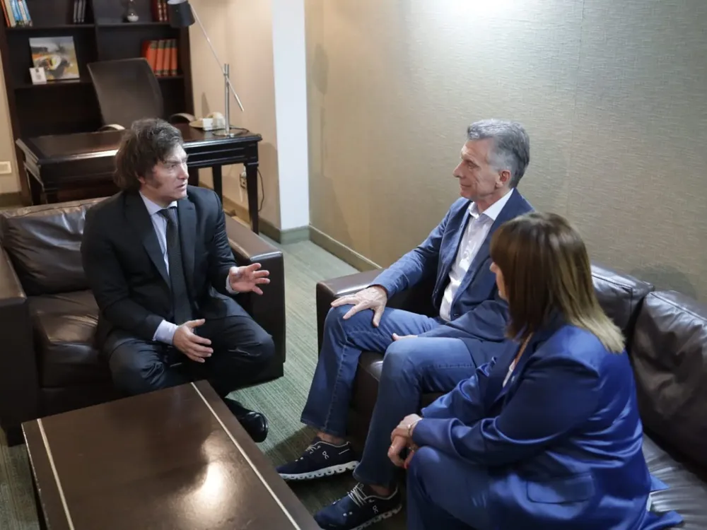 Milei, Macri y Bullrich.