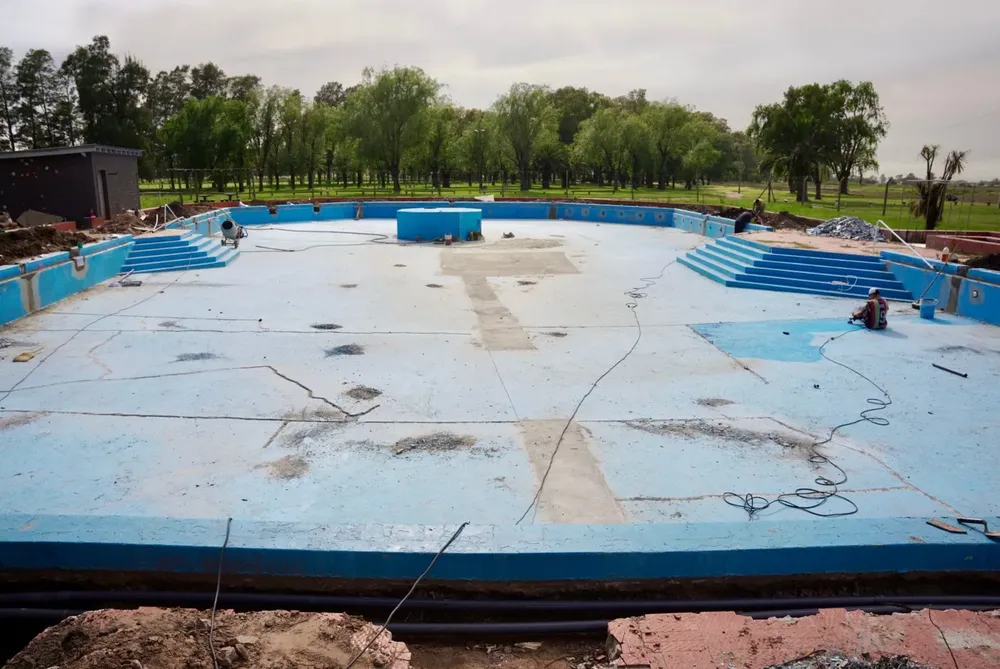 Avanzan las obras en el Parque Laguna Mulitas de 25 de Mayo. 