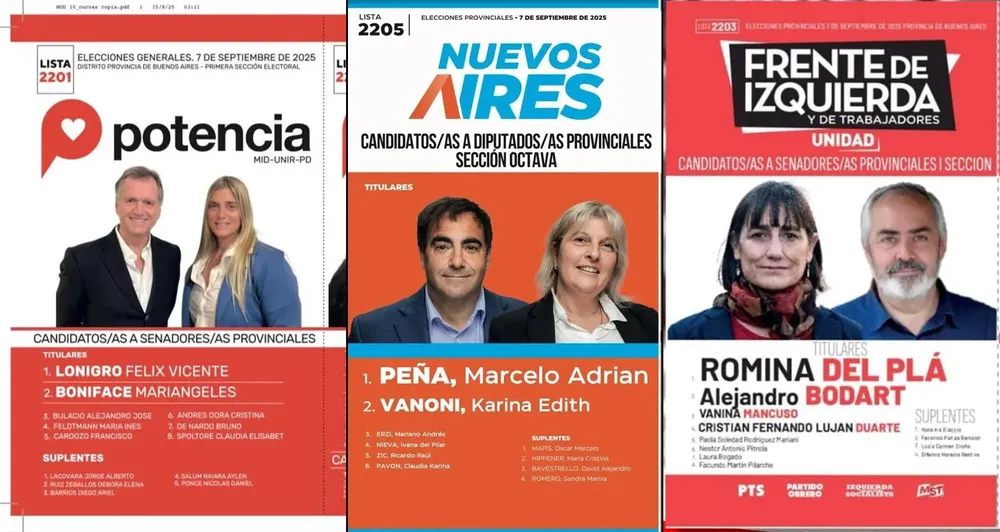 Así se verán las boletas en Provincia este 7 de septiembre