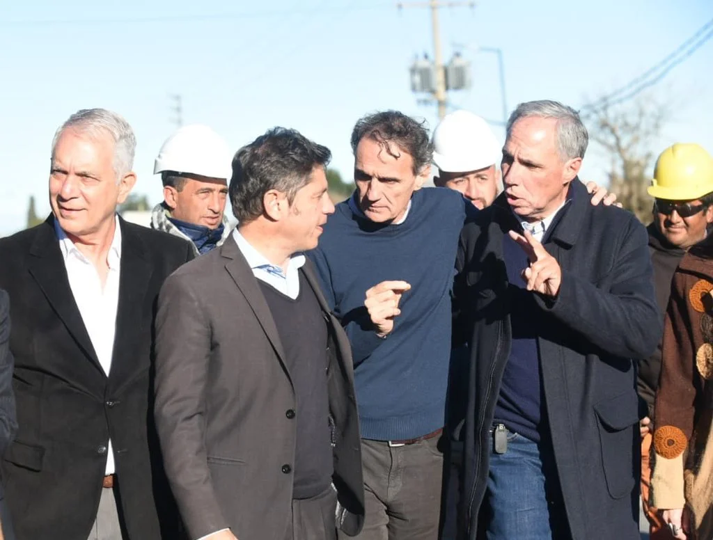 Kicillof junto a Arteaga, Katopodis y Alak en inauguración de obras viales